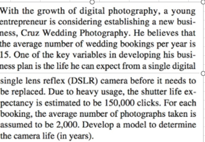 What does it mean when it asks to develop a model