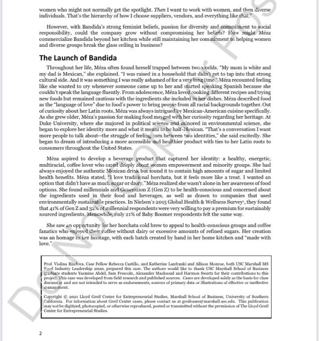 Read the case study and answer asap: How does the