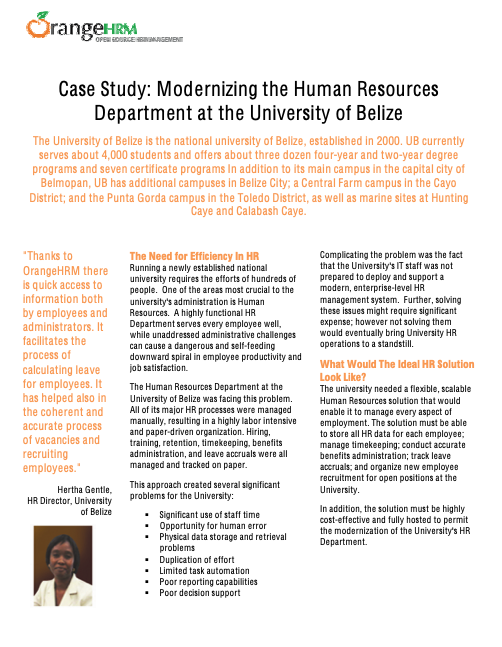 Question 1 Write a brief summary of the Case