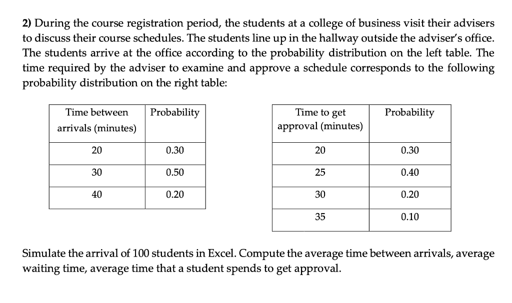 2) During the course registration period, the