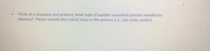 Think of a company and product, what type of