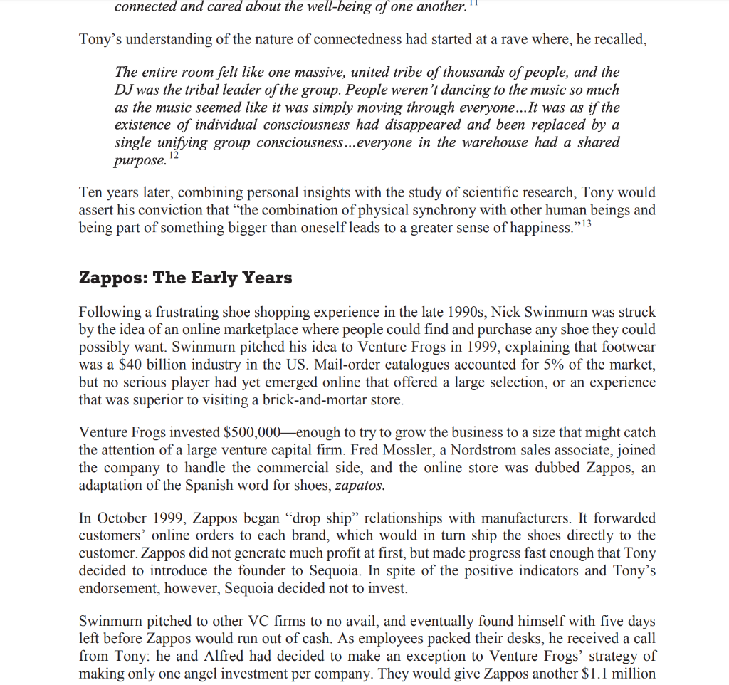 One paragraph for each question. Would you want