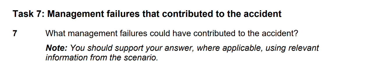 Q7. Please read the scenario carefully and answer