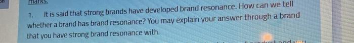 please answer with a short paragraph en mark 1.