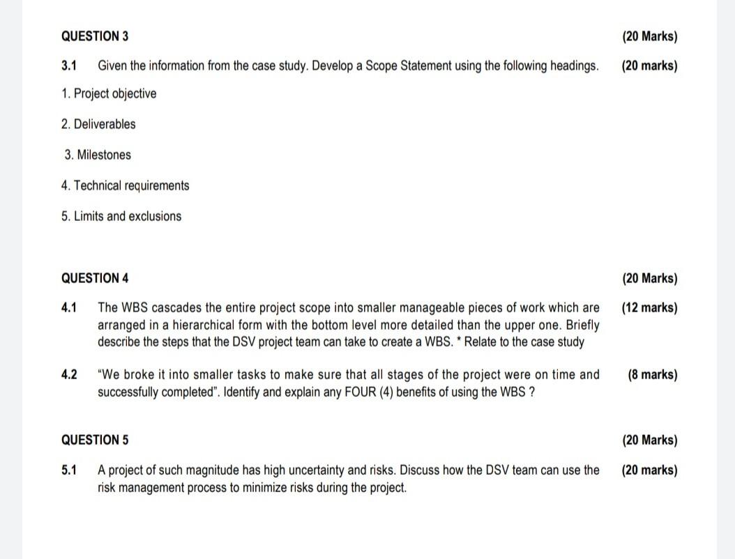 Read the following Case Study and answer the