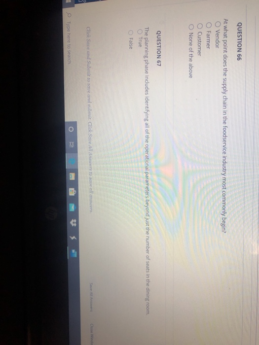 HA 240 QUESTION 66 At what point does the supply