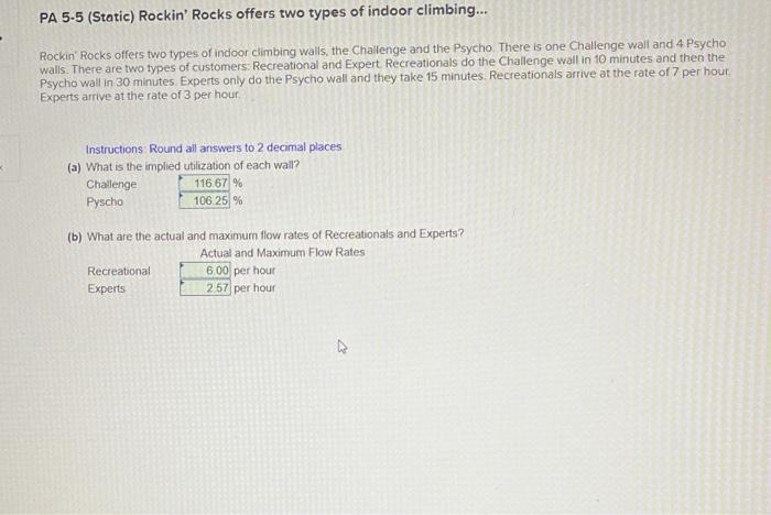 are these answers correct? show work please PA