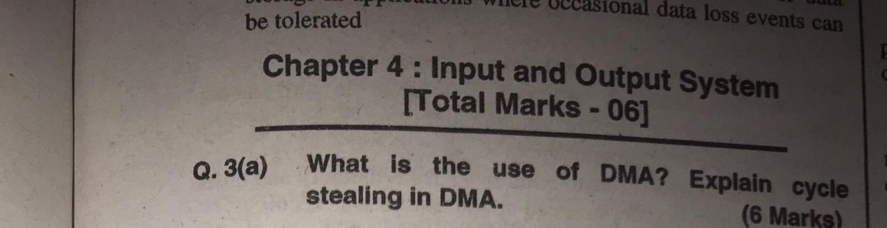 Q.3(a) Only. sional data loss events can be
