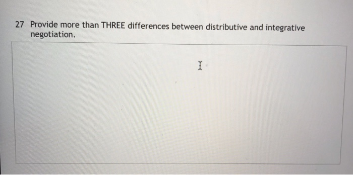 27 Provide more than THREE differences between
