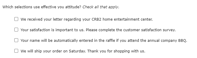 undefined Which selections use effective you