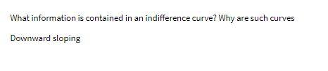 What information is contained in an indifference