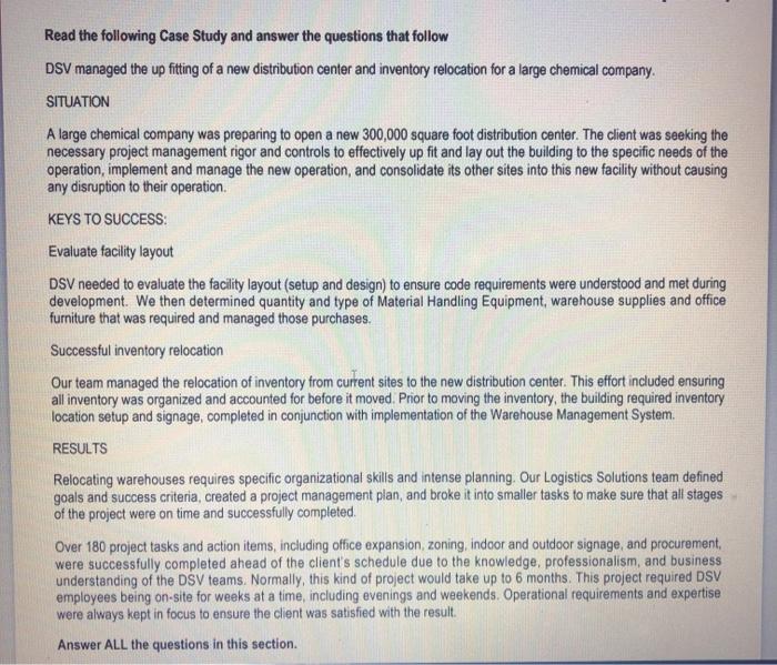 given the information forn the case study.