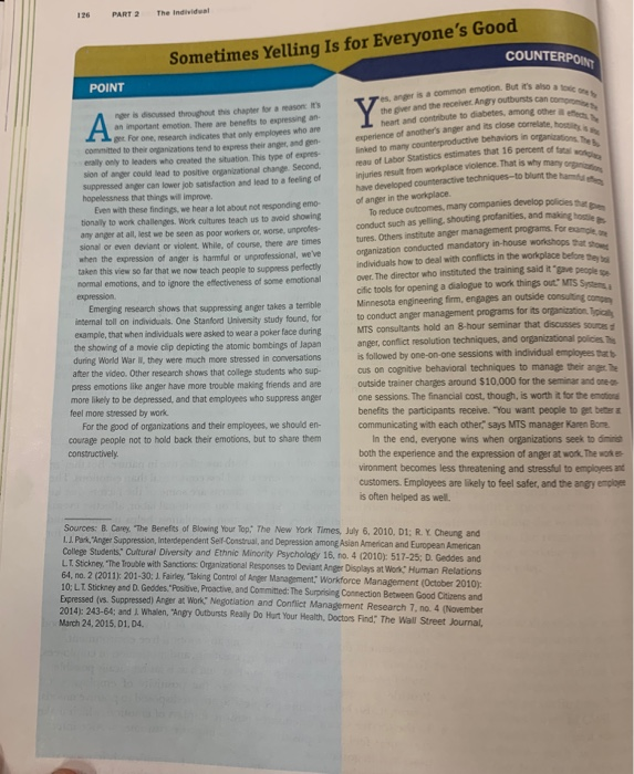 do you agree with point or the counterpoint? and