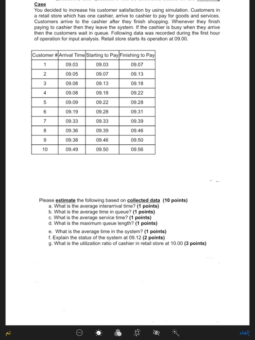 Case You decided to increase his customer