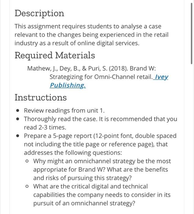 case study on any retailer industry except