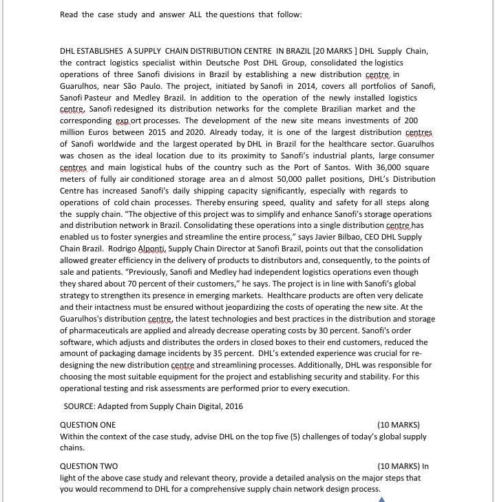 Kindly assist. Thanks Read the case study and