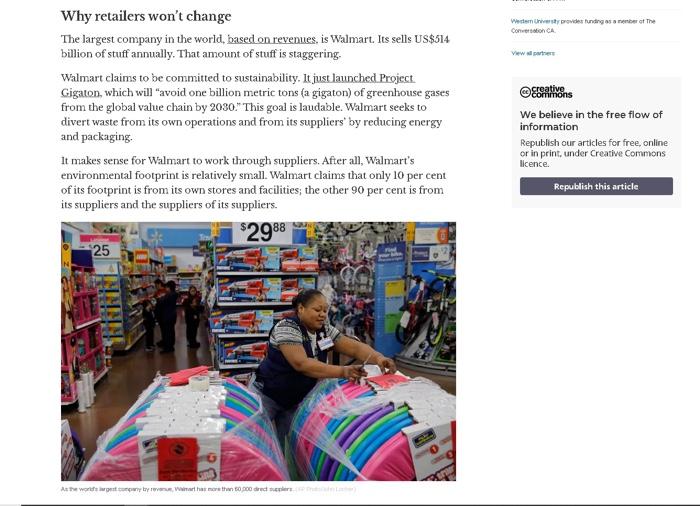 1. However, Walmart does not want to work on