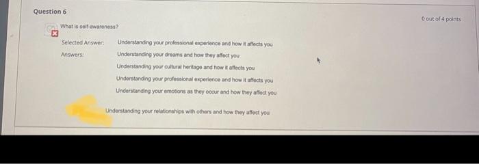 multiple choice need answer Question 1 Dout of 4