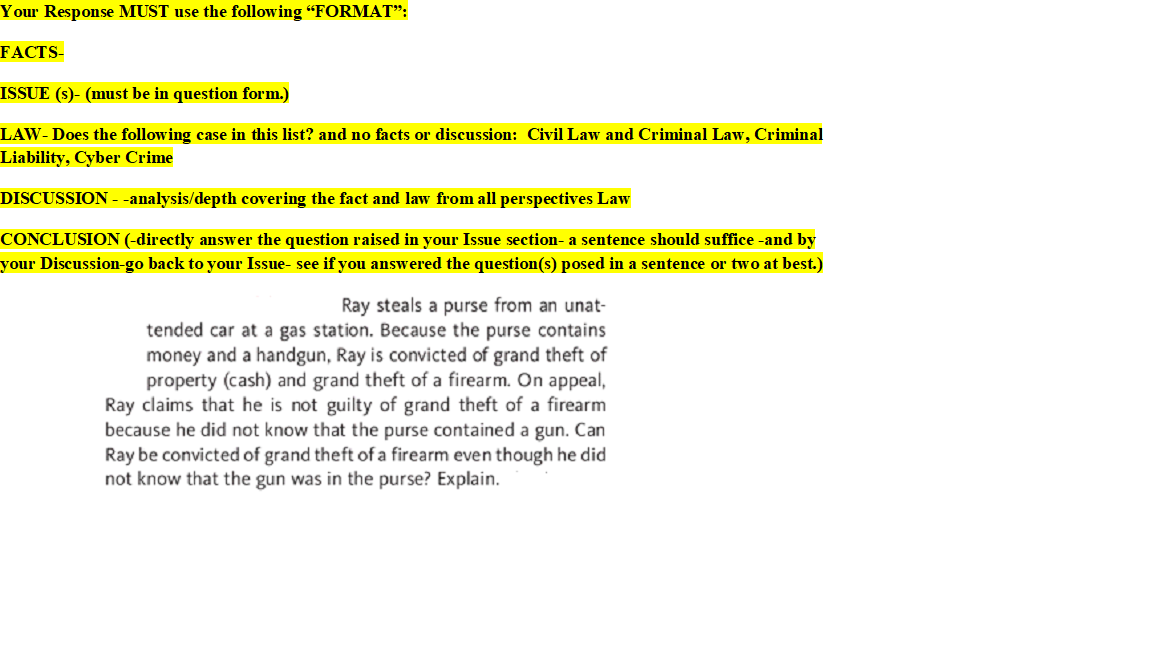 Your Response MUST use the following "FORMAT":