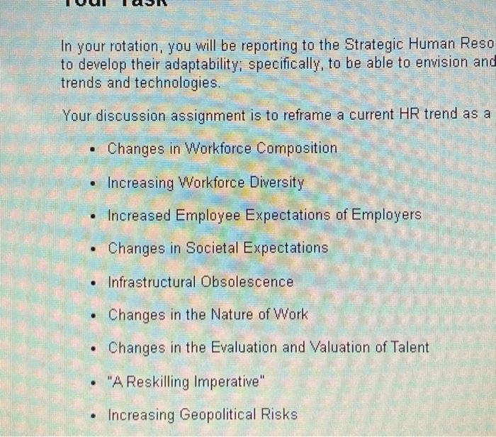 can someone help with this task? Strategic Human