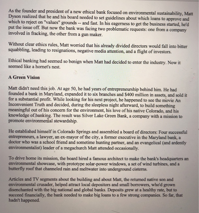 please read the case study and answer the