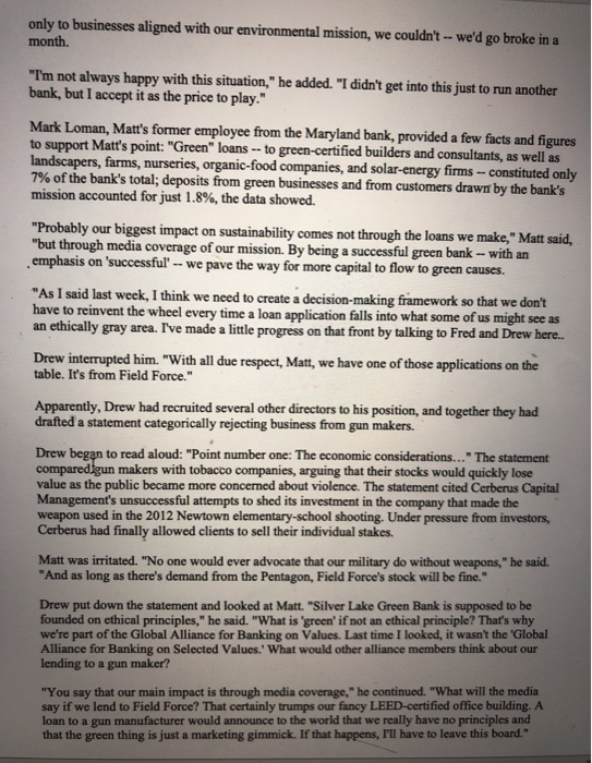 please read the case study and answer the