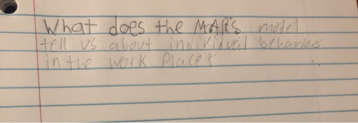 What does the MARS model tell us about individual