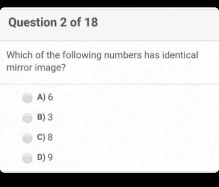 Question 2 of 18 Which of the following numbers