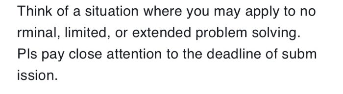 Think of a situation where you may apply to no