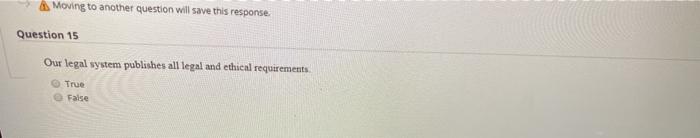 Moving to another question will save this