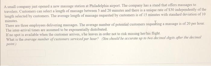 A small company just opened a new massage station