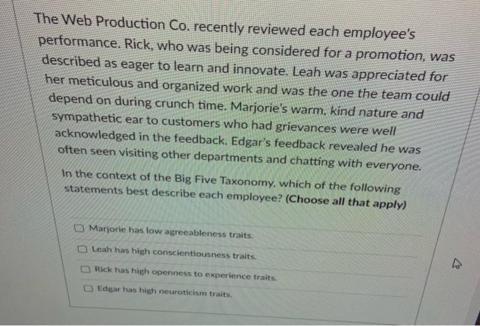 The Web Production Co. recently reviewed each