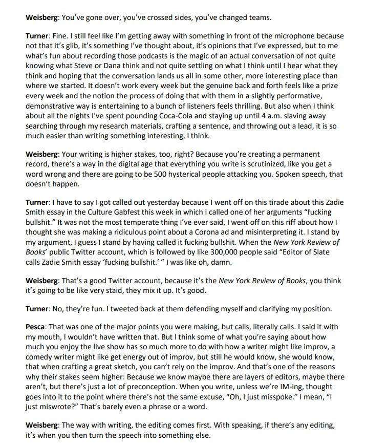 Read the article "The Great Writing vs. Talking