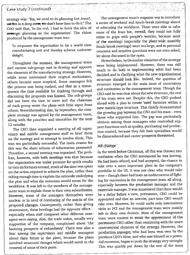 CASE STUDY Process Control Inc... a Background as