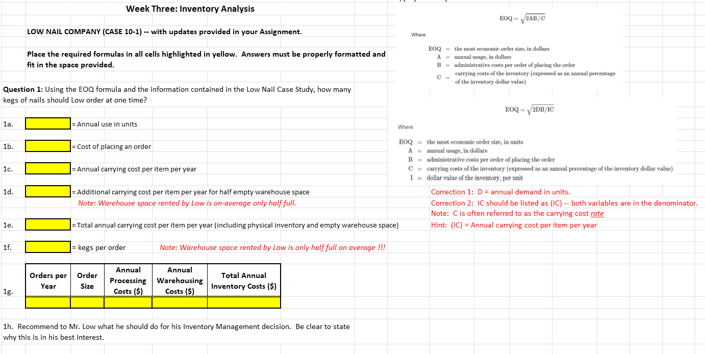 Case - Low Nail Company After making some wise