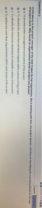 Moving to another question will save this