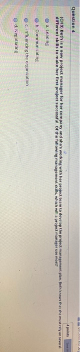 Moving to another question will save this