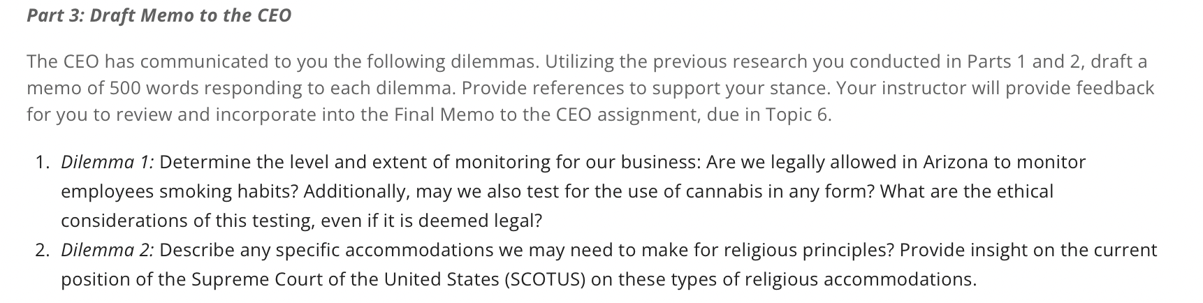 Please Do Not Copy Previous Answer! Part 3: Draft