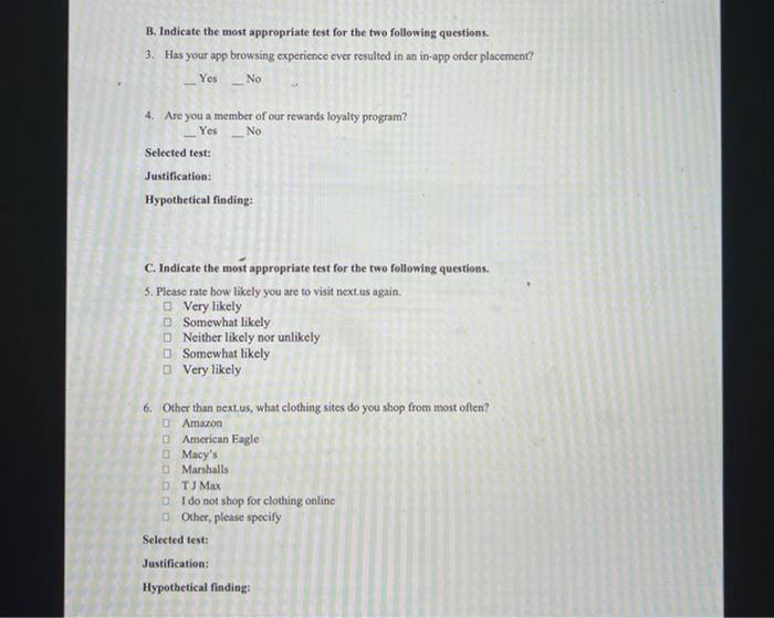 For Questions A-F (worth 3 points each), indicate