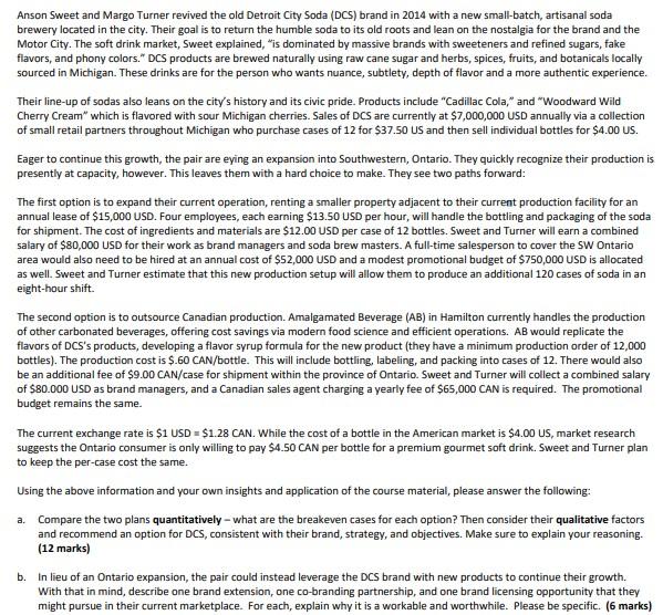 PLEASE HELP!!! Anson Sweet and Margo Turner