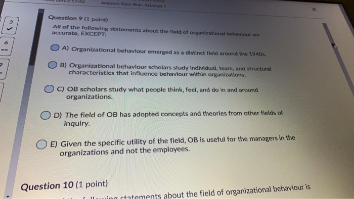 Question 5 (1 point) Which of these statements