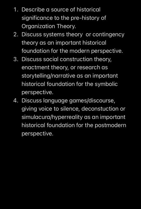 This is for my Organizational Theory class 1.