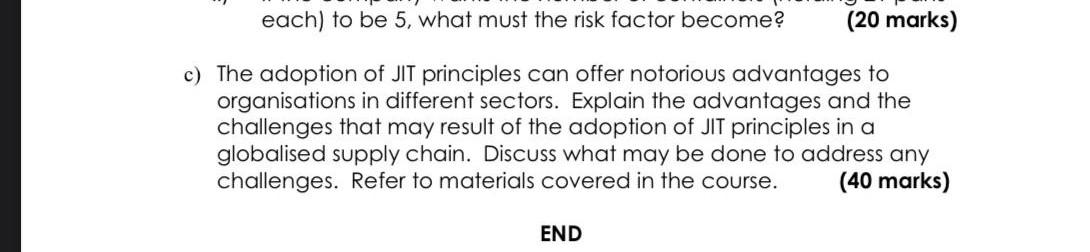 each) to be 5, what must the risk factor become?