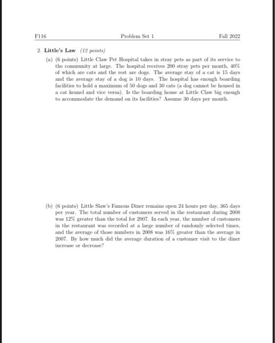 (a) (4 points) Suppose the company handles an