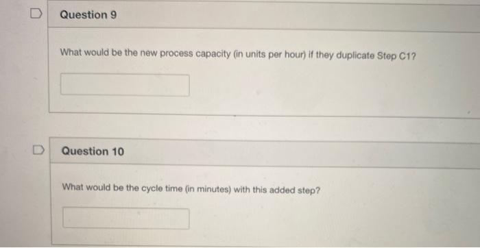 Question 9 What would be the new process capacity