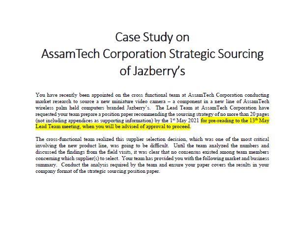 Based on the information given in the case study,