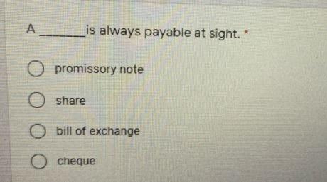 answer as soon as possible A is always payable at