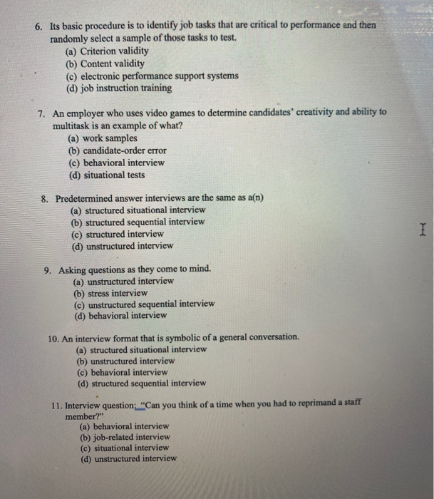 6. Its basic procedure is to identify job tasks