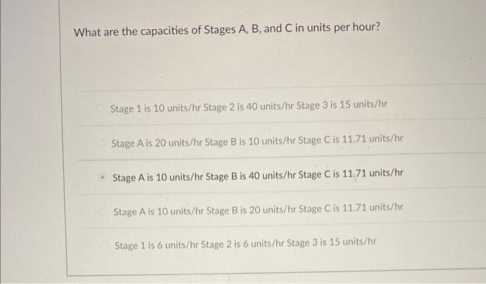 Consider a 3-stage sequential batch process.