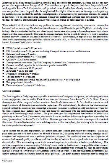 Based on the information given in the case study,